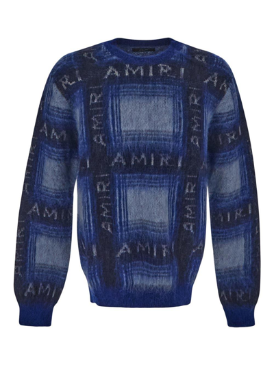 Shop Amiri Knit Sweater In Blue
