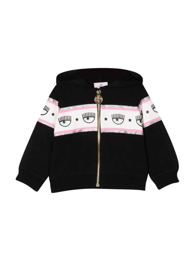 Shop Chiara Ferragni Black Sweatshirt Girl In Nero