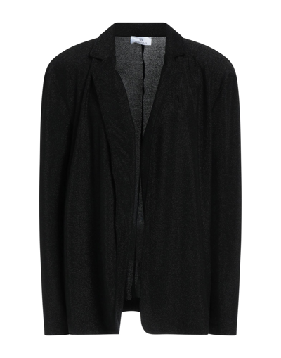 Shop Simona-a Simona A Woman Suit Jacket Black Size L Polyamide, Metallic Fiber, Elastane