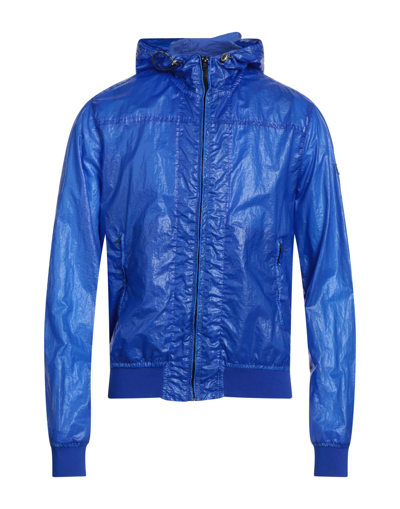 Shop Pmds Premium Mood Denim Superior Man Jacket Bright Blue Size L Polyamide