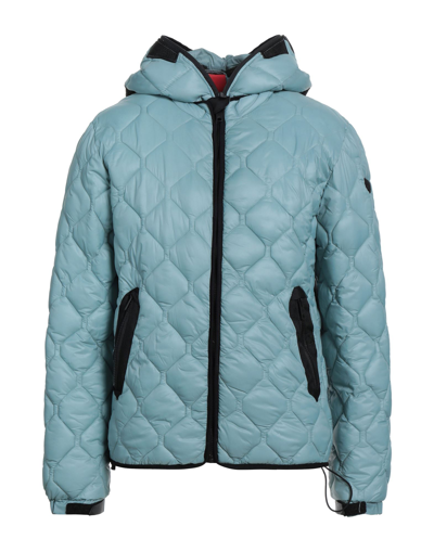 Shop Ai Riders Down Jackets In Turquoise