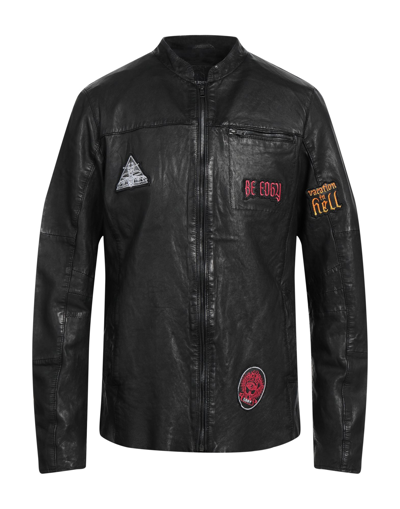 Shop Be Edgy Man Jacket Black Size Xxl Lambskin