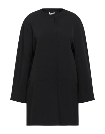 Shop Rue Du Bac Woman Overcoat & Trench Coat Black Size 8 Polyester, Elastane