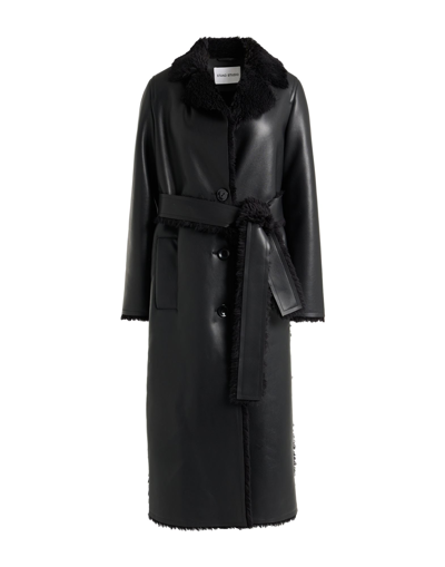 Shop Stand Studio Woman Coat Black Size 8 Polyester, Polyurethane, Other Fibres