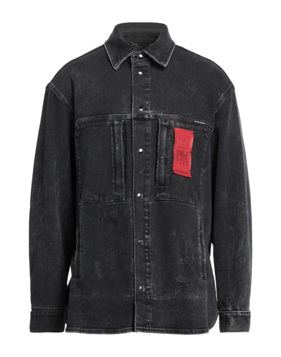 Shop Dolce & Gabbana Man Denim Outerwear Black Size 42 Cotton, Elastane