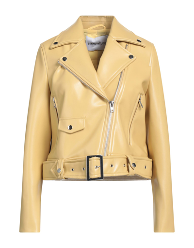 Shop Stand Studio Woman Jacket Yellow Size 4 Polyurethane, Polyester, Elastane