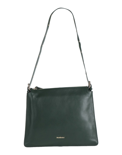 Shop Baldinini Woman Shoulder Bag Dark Green Size - Soft Leather