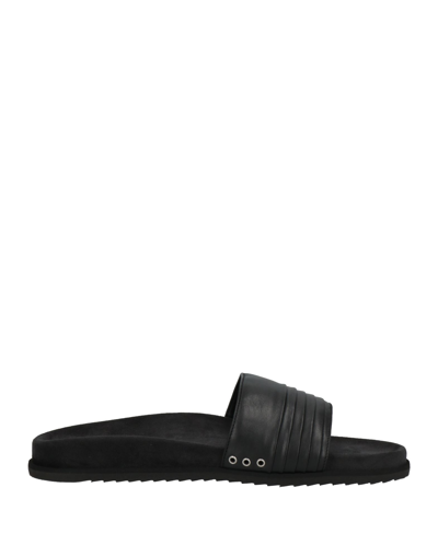 Shop John Elliott Man Sandals Black Size 7 Soft Leather