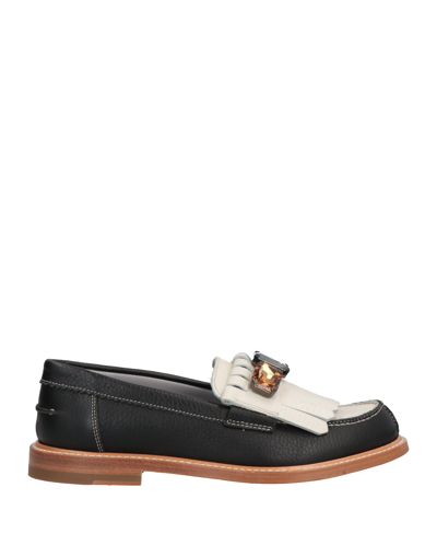 Shop Pollini Woman Loafers Black Size 6 Soft Leather