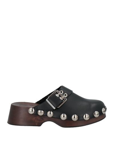 Shop Ganni Woman Mules & Clogs Black Size 5 Soft Leather