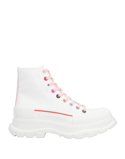 Shop Alexander Mcqueen Woman Sneakers White Size 11 Textile Fibers