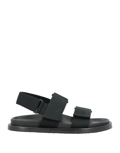 Shop Uma Wang Woman Sandals Black Size 7 Textile Fibers, Calfskin