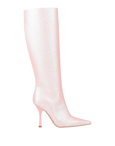 Shop Liu •jo Woman Boot Pink Size 6 Textile Fibers