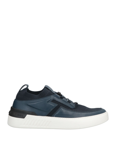 Shop Tod's No Code Tod's No_code Man Sneakers Midnight Blue Size 9 Soft Leather, Textile Fibers
