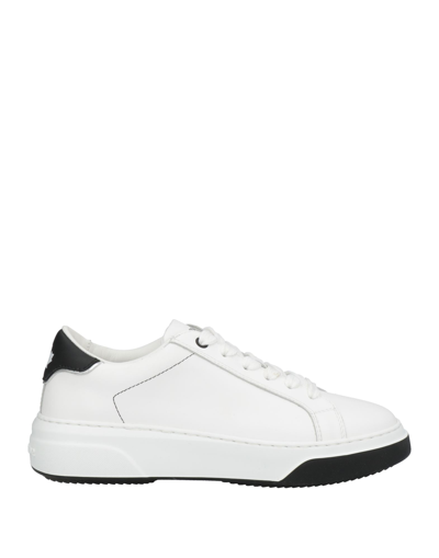 Shop Dsquared2 Woman Sneakers White Size 8 Soft Leather