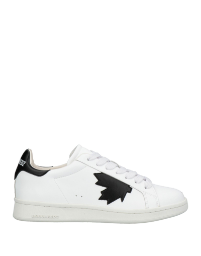 Shop Dsquared2 Woman Sneakers White Size 6 Soft Leather