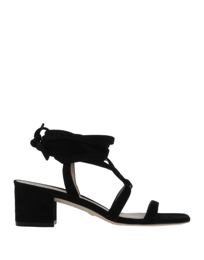 Shop Stuart Weitzman Woman Sandals Black Size 6.5 Soft Leather