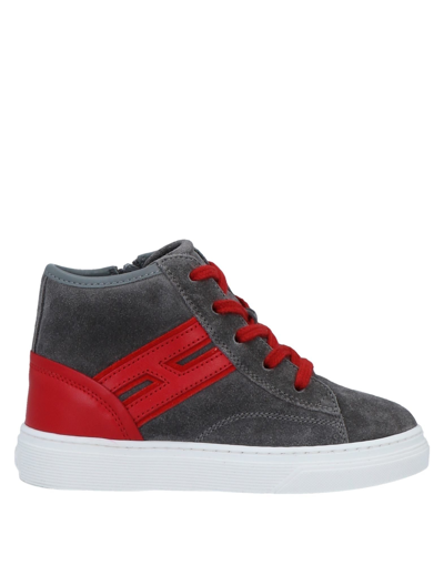 Shop Hogan Toddler Boy Sneakers Lead Size 9.5c Soft Leather
