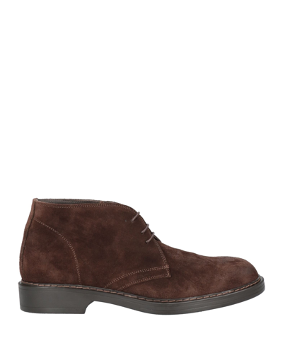 Shop Baldinini Man Ankle Boots Dark Brown Size 9 Soft Leather