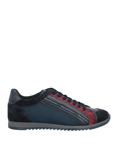 Shop Baldinini Man Sneakers Midnight Blue Size 7 Soft Leather, Textile Fibers
