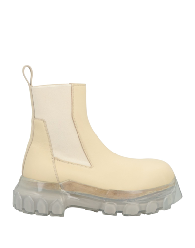 Shop Rick Owens Ankle Boots In Beige