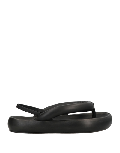 Shop Isabel Marant Woman Thong Sandal Black Size 6 Soft Leather