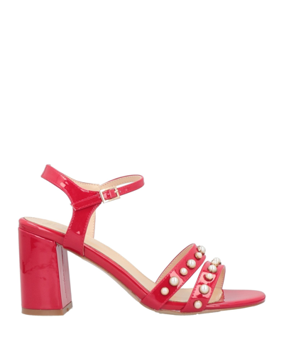 Shop Valerio 1966 Woman Sandals Red Size 7 Textile Fibers