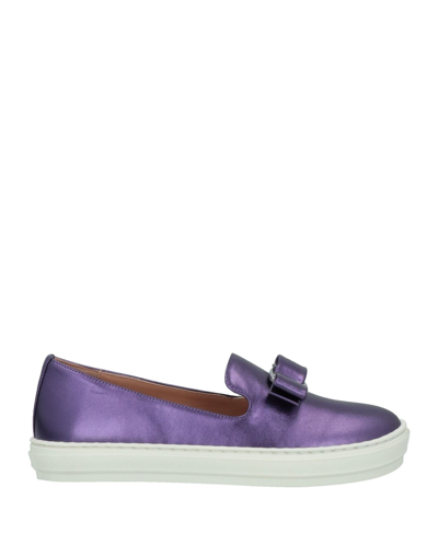 Shop Ferragamo Loafers In Purple