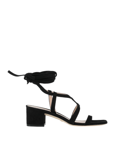 Shop Stuart Weitzman Woman Sandals Black Size 7.5 Soft Leather
