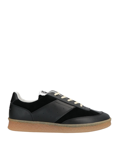 Shop Mm6 Maison Margiela Man Sneakers Black Size 7 Soft Leather