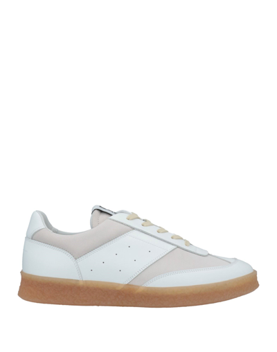 Shop Mm6 Maison Margiela Man Sneakers White Size 11 Soft Leather