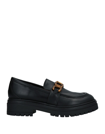 Shop Baldinini Woman Loafers Black Size 11 Soft Leather