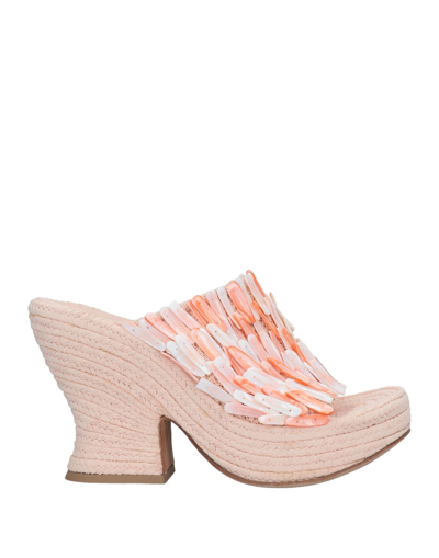 Shop Bottega Veneta Woman Sandals Light Pink Size 8 Textile Fibers