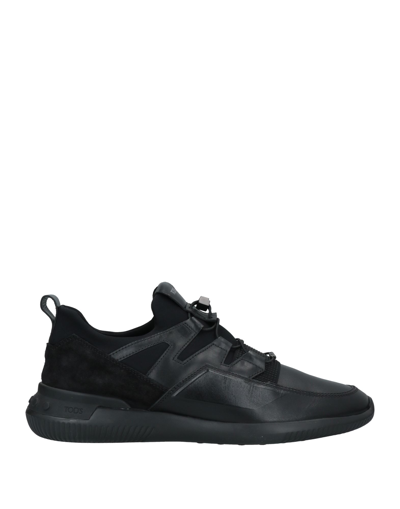 Shop Tod's No_code Man Sneakers Black Size 6.5 Calfskin, Textile Fibers