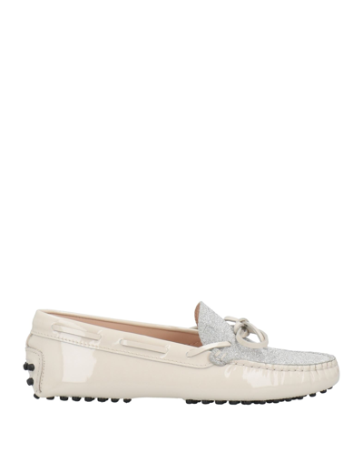 Shop Tod's Loafers In Silver