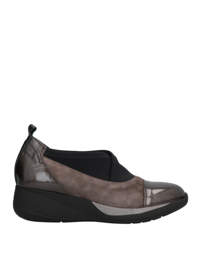 Shop Donna Soft Woman Sneakers Grey Size 9 Soft Leather, Textile Fibers