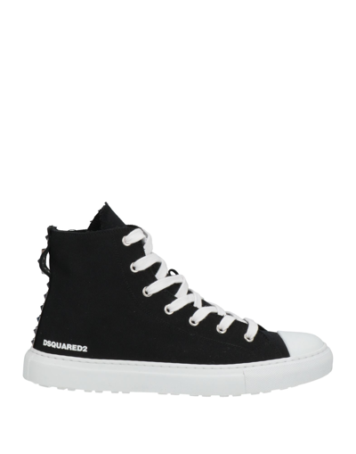 Shop Dsquared2 Woman Sneakers Black Size 7 Textile Fibers