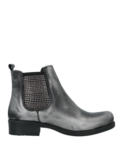 Shop Valerio 1966 Woman Ankle Boots Lead Size 6 Soft Leather In Grey