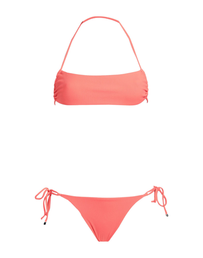 Shop Attico The  Woman Bikini Coral Size M Polyamide, Elastane In Red
