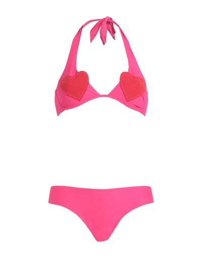 Shop Bepopsy Woman Bikini Fuchsia Size S Polyamide, Elastane In Pink