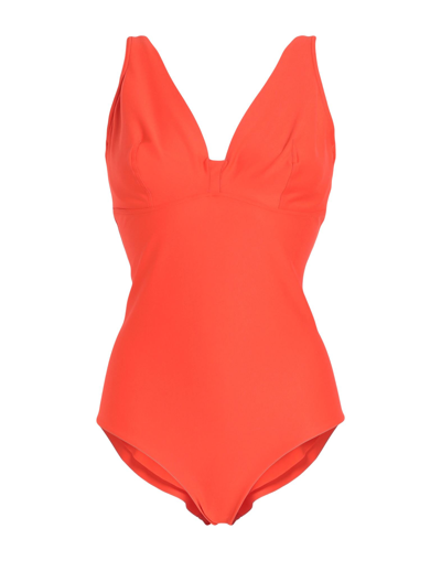 Shop Lejaby Wave Woman One-piece Swimsuit Orange Size 32 E Bio Polyamide, Elastane, Recycled Polyamide, P