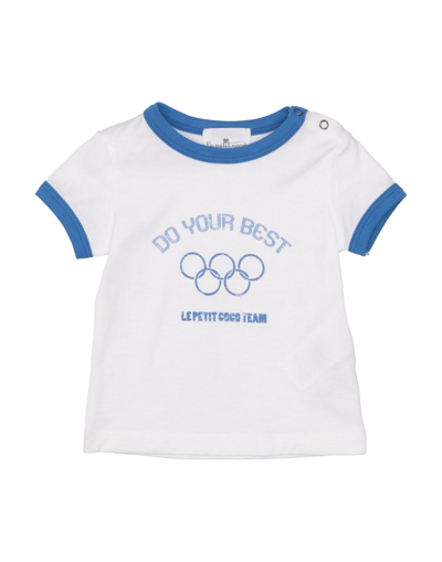 Shop Le Petit Coco Newborn Boy T-shirt White Size 3 Cotton