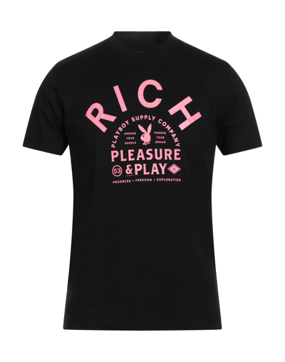 Shop John Richmond X Playboy Man T-shirt Black Size S Cotton
