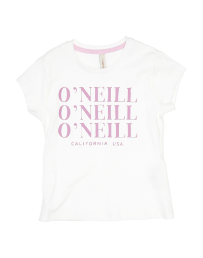 Shop O'neill Toddler Girl T-shirt White Size 6 Cotton
