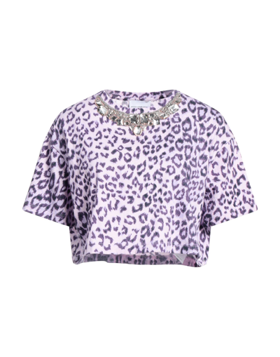 Shop Atos Lombardini Woman T-shirt Light Purple Size 6 Cotton