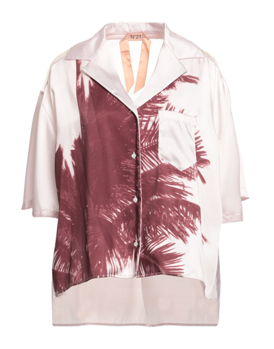 Shop Ndegree21 Woman Shirt Blush Size 4 Polyester, Polyamide In Pink
