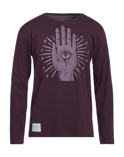 Shop Dirty Velvet T-shirts In Maroon