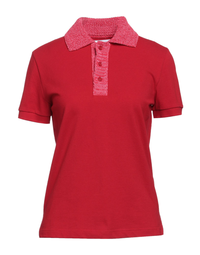 Shop Bottega Veneta Polo Shirts In Red