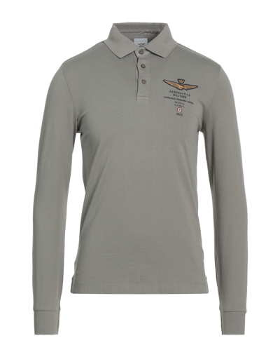 Shop Aeronautica Militare Man Polo Shirt Grey Size S Cotton