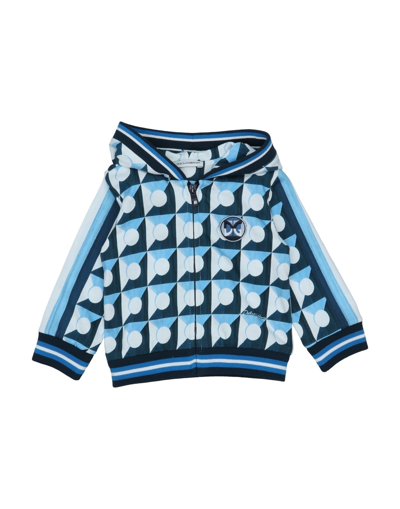 Shop Dolce & Gabbana Newborn Boy Sweatshirt Sky Blue Size 3 Cotton, Polyester, Elastane